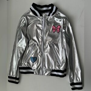 JoJo girl’s Silver Jacket Dress-up Costume | Size M.